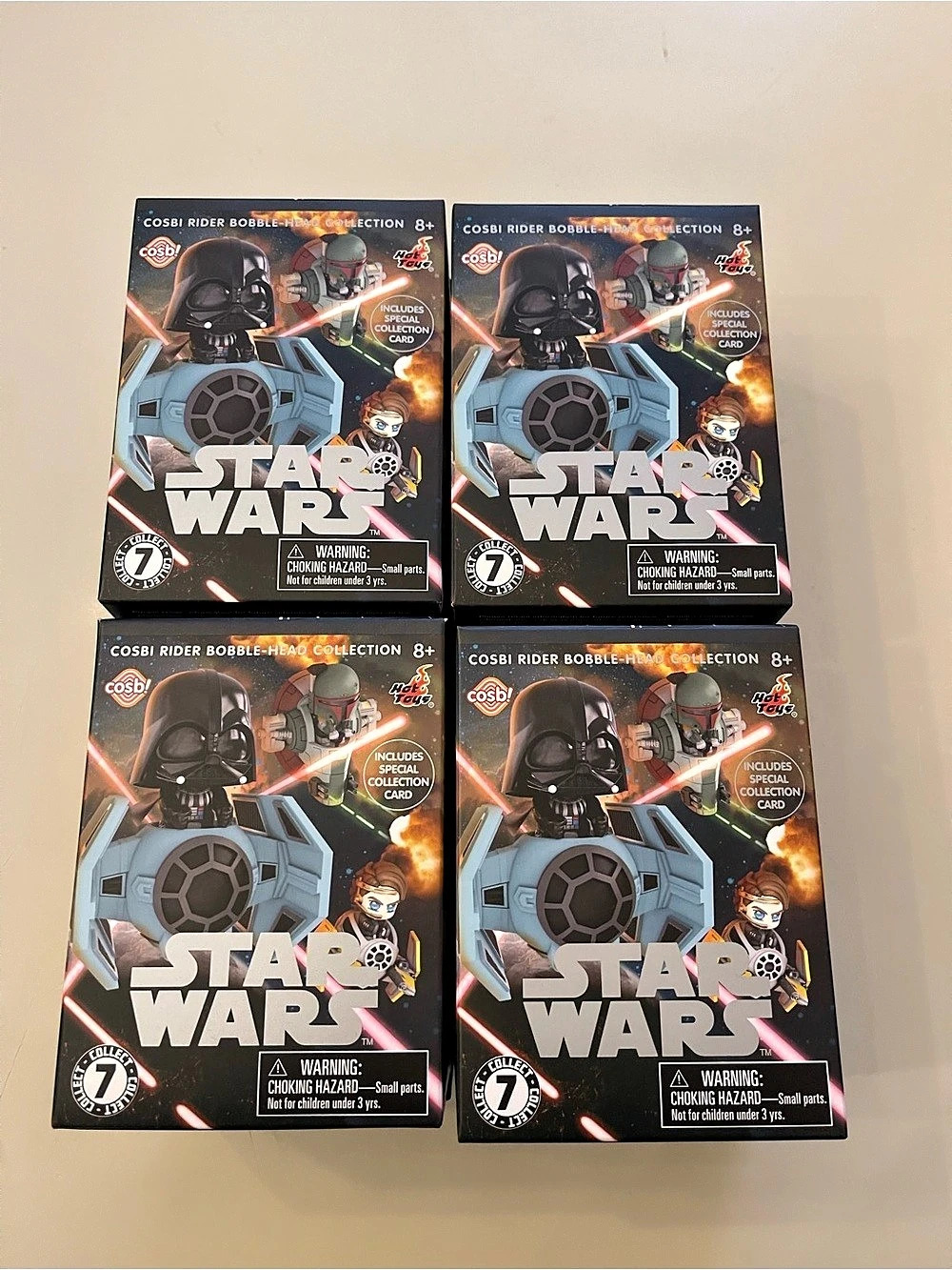 4x Star Wars Cosbi Rider Bobble-Head Collection Figures